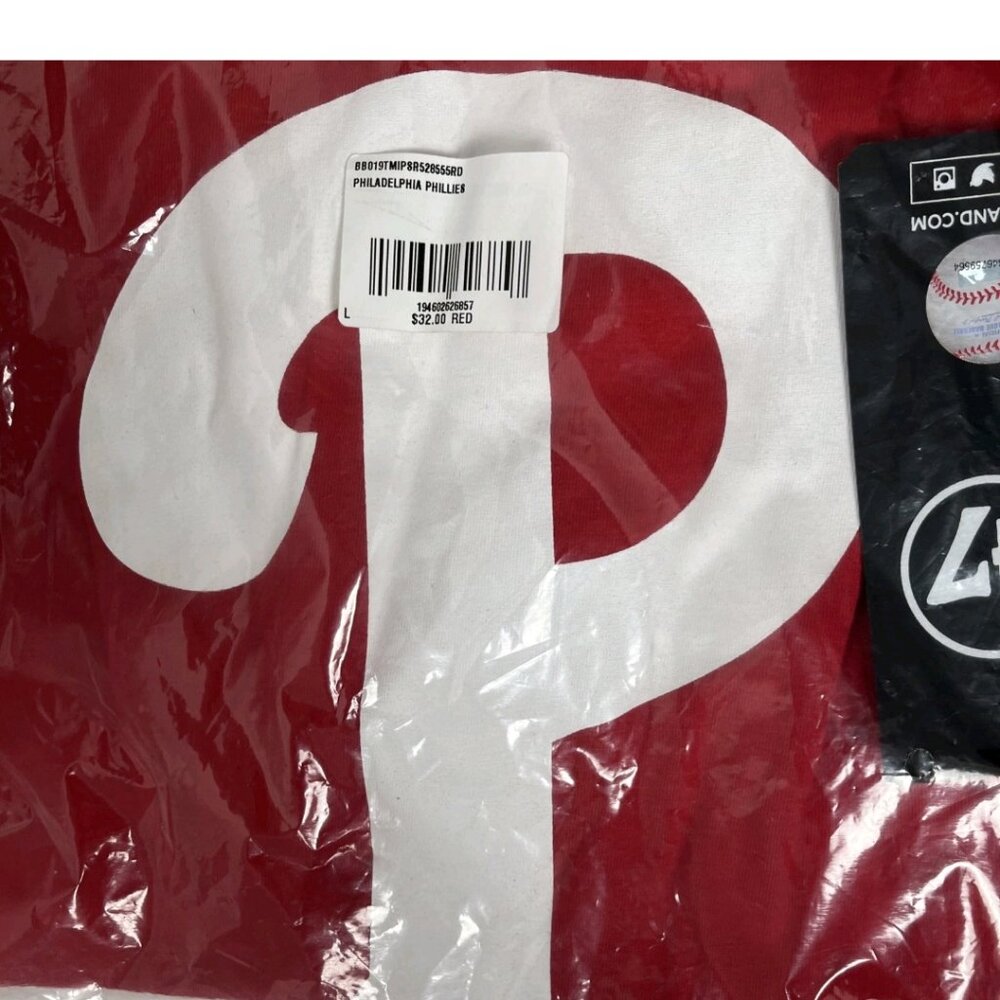 Philadelphia Phillies Red “P” Logo Tee ’47 Brand NWT Size L MLB - Picture 4 of 6